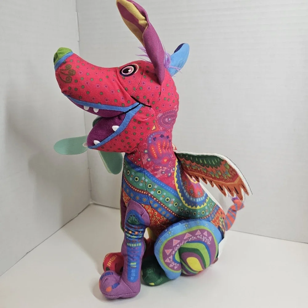 Disney Pixar COCO Dante Alebrije Rainbow Dog Plush Works Barks Talking